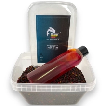 METHOD FEEDER FANS - Pellet Mix Set Fluo pelety 2 mm 500 g + 200 ml Fluo booster Korenené Mäso