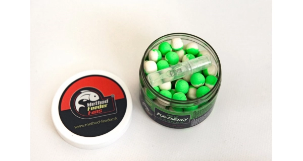 METHOD FEEDER FANS - Plávajúce Boilies Duo Energy Cesnak 12mm 150ml + Sprej Esencia 2ml