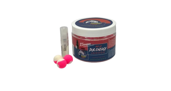 METHOD FEEDER FANS - Plávajúce Boilies Duo Energy Jahoda 12mm 150ml + Sprej Esencia 2ml