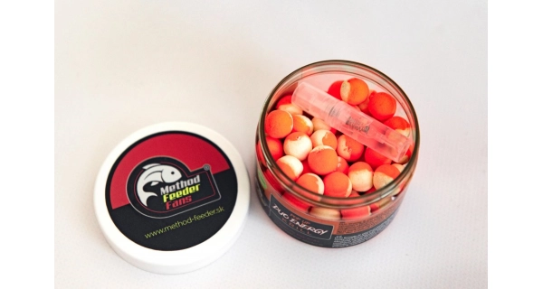 METHOD FEEDER FANS - Plávajúce Boilies Fans Energy Krill 12mm 150ml + Sprej Esencia 2ml