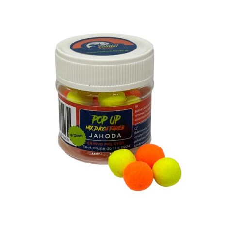 METHOD FEEDER FANS - Plávajúce boilies Fluo 50 ml 12 mm Jahoda