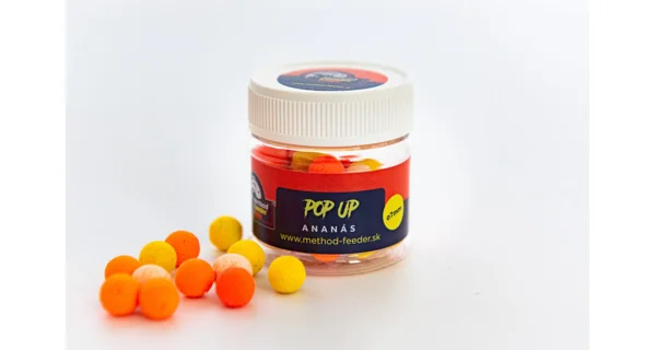 METHOD FEEDER FANS - Plávajúce boilies Fluo Ananás 7 mm 50 ml