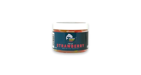 METHOD FEEDER FANS - Plávajúce boilies Fluo Jahoda 15 mm 150 ml