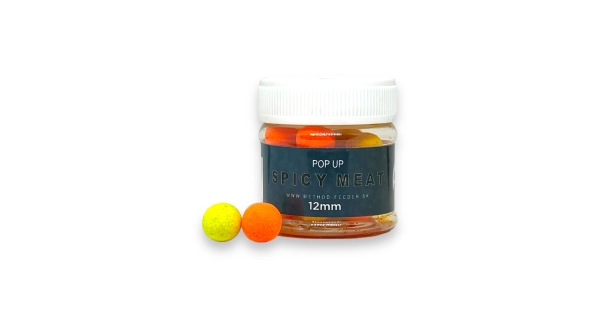 METHOD FEEDER FANS - Plávajúce Boilies Fluo Korenené Mäso 12 mm 50 ml