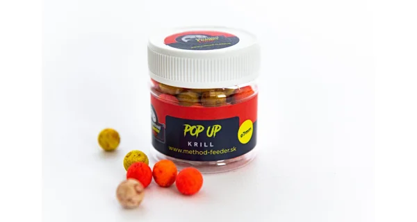 METHOD FEEDER FANS - Plávajúce boilies Fluo Krill 7 mm 50 ml