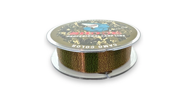 METHOD FEEDER FANS - Šokový vlasec Shock Mussel Leader Camo 100 m 0,55 mm 20,41 kg