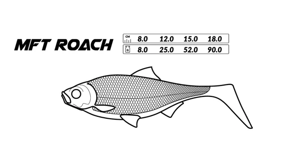 MIKADO - Gumová Nástraha MFT Roach 8 cm TENCH 4 ks