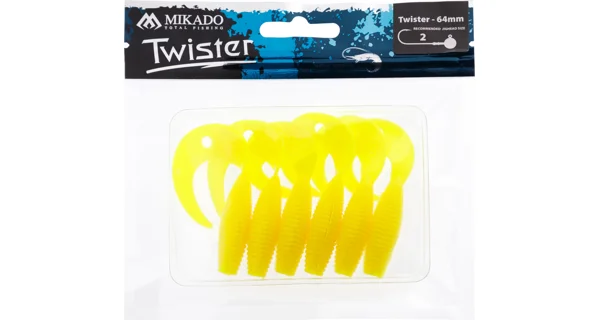 MIKADO - Gumová Nástraha Twister 6,4 cm Lemon 6 ks