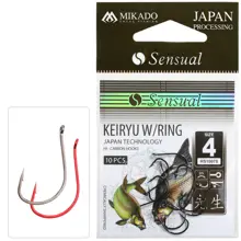 MIKADO - Háčik Sensual Keiryu With Ring veľ. 6 10 ks Červený