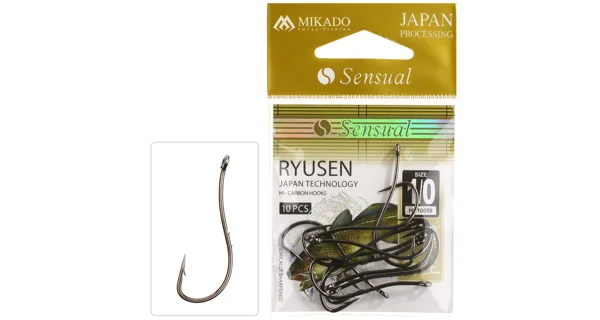 MIKADO - Háčik Sensual Ryusen With Ring veľ. 8 10 ks Červený