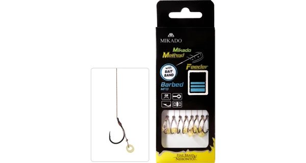 MIKADO - Hotový náväzec Method Feeder s gumkou 10 cm veľ. 8 8 ks