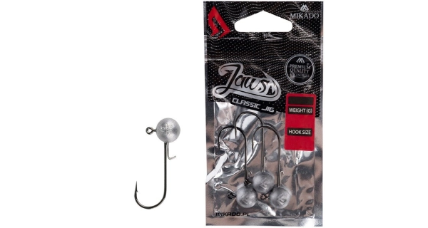 MIKADO - Jigové hlavičky Jaws Classic 15 g veľ. 5/0 BN 3 ks