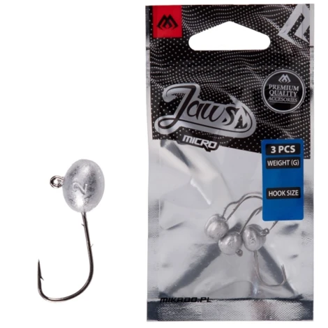 MIKADO - Jigové hlavičky Jaws Micro 0,8 g veľ. 4 BN 3 ks