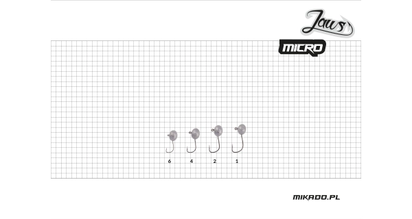 MIKADO - Jigové hlavičky Jaws Micro 0,8 g veľ. 4 BN 3 ks