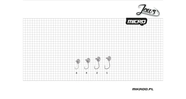 MIKADO - Jigové hlavičky Jaws Micro 1 g veľ. 4 BN 3 ks
