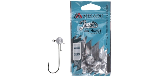 MIKADO - Jigové hlavičky Jaws Stinger Eye 20 g veľ. 12/0 BN 3 ks