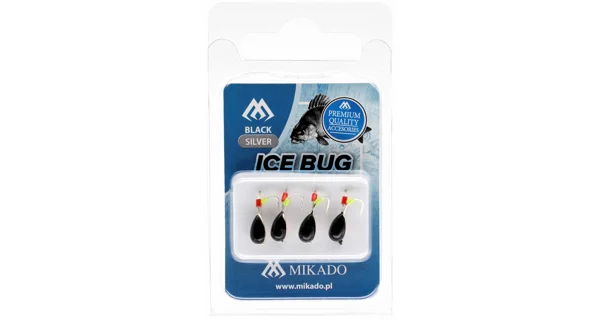 MIKADO - Marmyška Ice Bug 4 mm Čierna/Čierna 4 ks