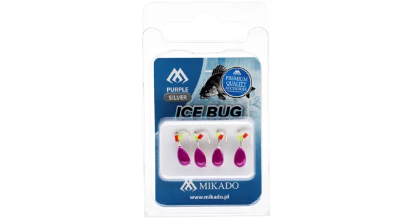 MIKADO - Marmyška Ice Bug 4 mm Fialová/Zlatá 4 ks