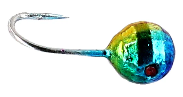 MIKADO - Marmyška Round Disco Mormyshka 0,4 g 18 mm Rainbow 5 ks