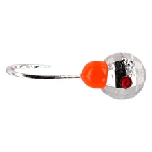 MIKADO - Marmyška Round Disco Mormyshka 0,4 g 18 mm Silver 5 ks