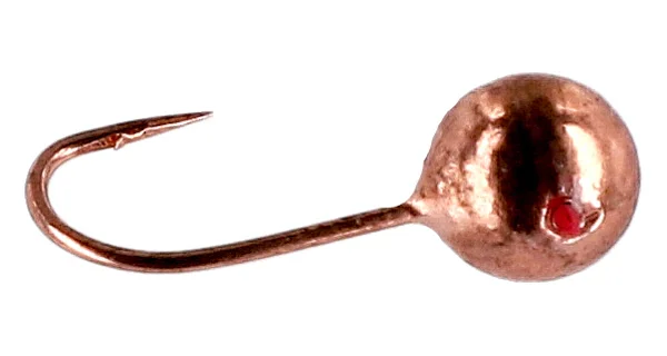 MIKADO - Marmyška Round Mormyshka 0,2 g 20 mm Copper 5 ks