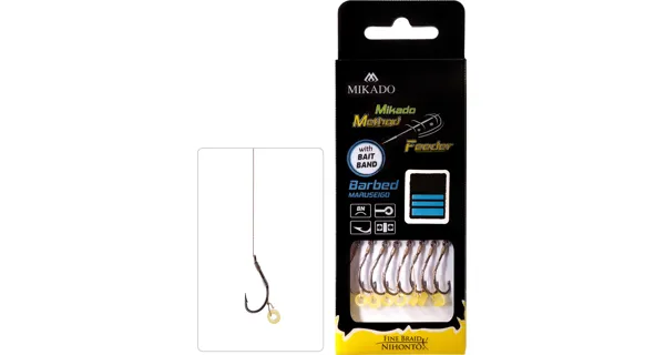 MIKADO - Náväzec Method Feeder RIG Bait Band 0,16 mm 10 cm veľ. 4 8 ks