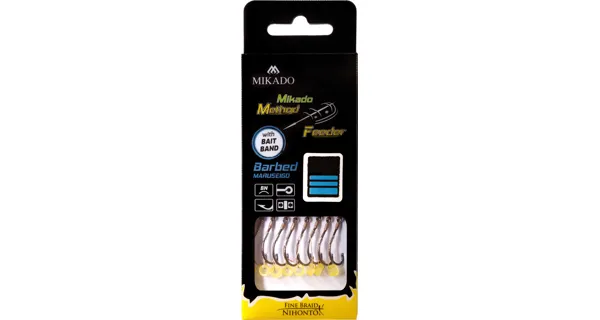 MIKADO - Náväzec Method Feeder RIG Bait Band 0,16 mm 10 cm veľ. 4 8 ks