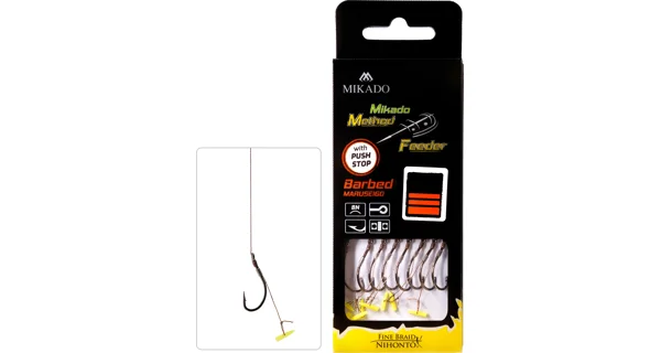 MIKADO - Náväzec Method Feeder RIG Push Stop 10 cm 0,12 mm veľ. 12 8 ks