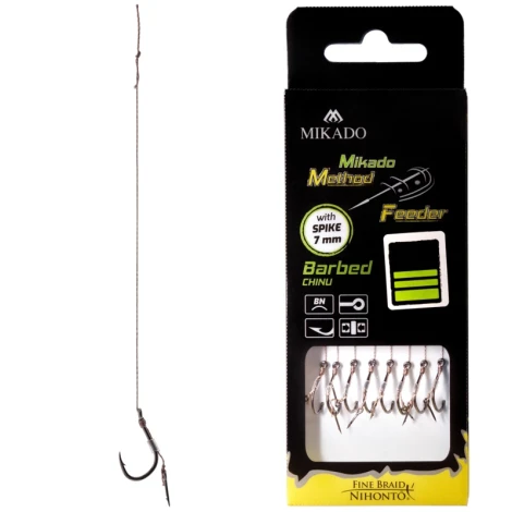 MIKADO - Náväzec MF s ihlou 0,12 mm 10 cm veľ. 14 8 ks