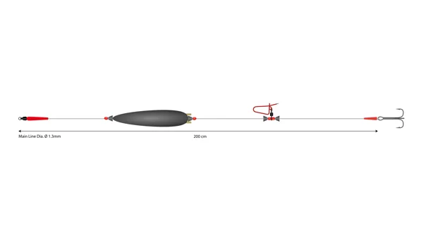 MIKADO - Náväzec Mono Catfish Set Adjustable Combi Rig 10 g 100 kg 200 cm