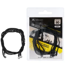 MIKADO - Náväzec s obratlíkom Leadcore 80 cm 2 ks