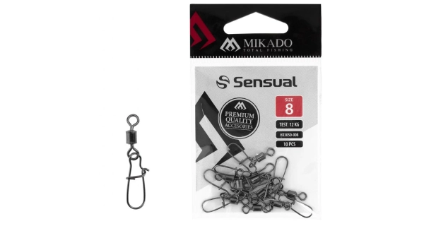 MIKADO - Obratlík Rolling s karabínou Fast Lock BN veľ. 4 10 ks