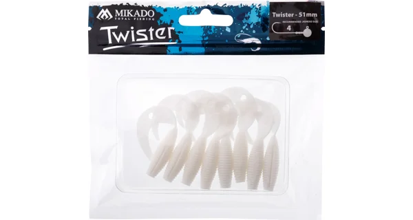MIKADO - Pezon Gumová Nástraha Twister 5,1 cm Biela