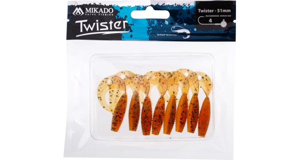 MIKADO - Pezon Gumová Nástraha Twister 5,1 cm Orange Pepper