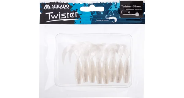 MIKADO - Pezon Gumová Nástraha Twister 5,1 cm Pearl