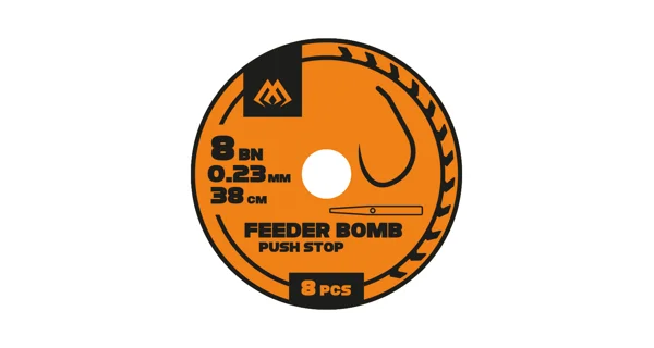 MIKADO - Pezon Hotový Náväzec Feeder Bomb Rig Push Stop 0,23 mm/38 cm veľ. 8