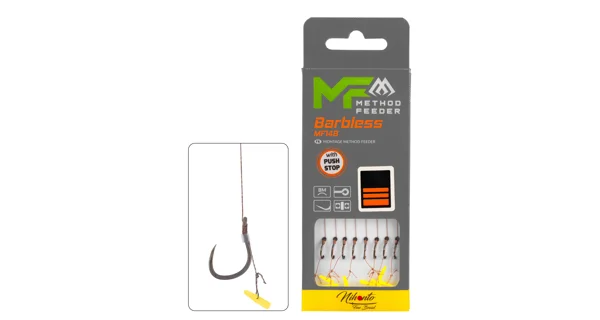 MIKADO - Pezon Hotový Náväzec Method Feeder MF14 Push Stop Bez Protihrotu 10 cm 0,14 mm veľ. 8