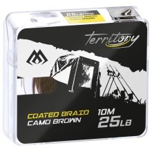 MIKADO - Pletená náväzcová šnúra Coated Braid 25 lb 10 m Hnedá/Camo