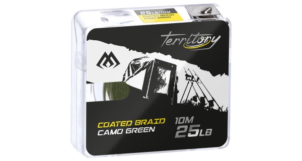 MIKADO - Pletená náväzcová šnúra Coated Braid 25 lb 10 m Zelená/Camo