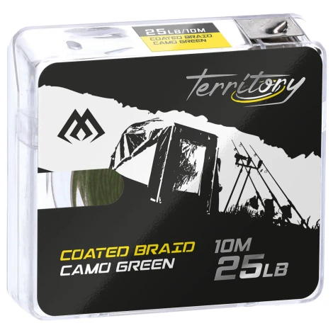 MIKADO - Pletená náväzcová šnúra Coated Braid 25 lb 10 m Zelená/Camo