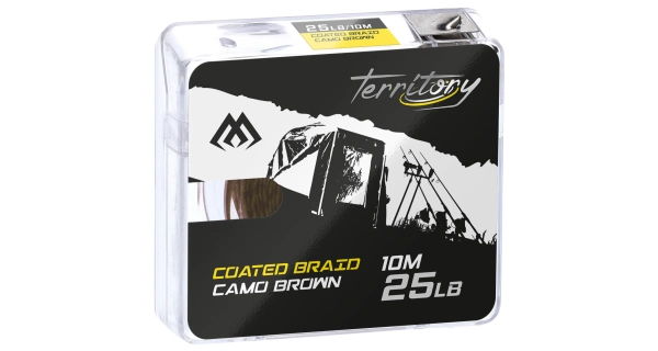 MIKADO - Pletená náväzcová šnúra Coated Braid 35 lb 10 m Hnedá/Camo