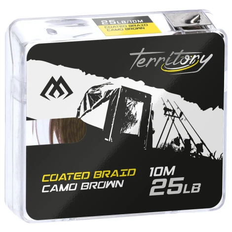 MIKADO - Pletená náväzcová šnúra Coated Braid 35 lb 10 m Hnedá/Camo