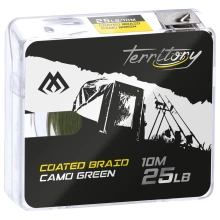 MIKADO - Pletená náväzcová šnúra Coated Braid 35 lb 10 m Zelená/Camo