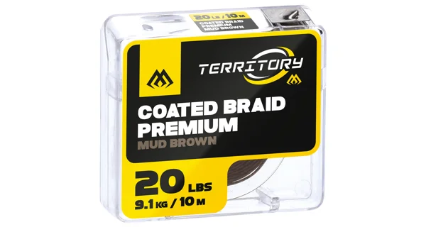 MIKADO - Pletená Náväzcová Šnúra Coated Braid Premium Tmavo Hnedá 10 m 20 lb