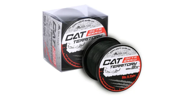 MIKADO - Pletená Šnúra Cat Territory Octa Braid 600 m 0,40 mm/39,8 kg Zelená