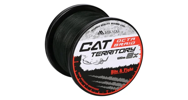 MIKADO - Pletená Šnúra Cat Territory Octa Braid Zelená 600 m 0,60 mm/61,80 kg