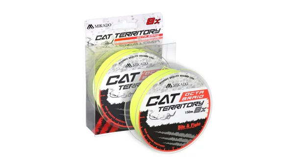 MIKADO - Pletená Šnúra Cat Territory Octa Braid Žltá 300 m 0,40 mm/39,80 kg