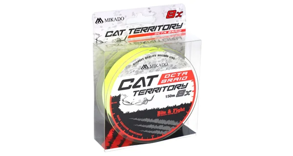 MIKADO - Pletená Šnúra Cat Territory Octa Braid Žltá 300 m 0,40 mm/39,80 kg