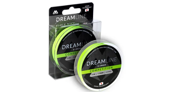 MIKADO - Pletená Šnúra Dreamline Competition Fluo Green 150 m 0,10 mm 8,73 kg