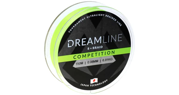 MIKADO - Pletená Šnúra Dreamline Competition Fluo Green 150 m 0,10 mm 8,73 kg